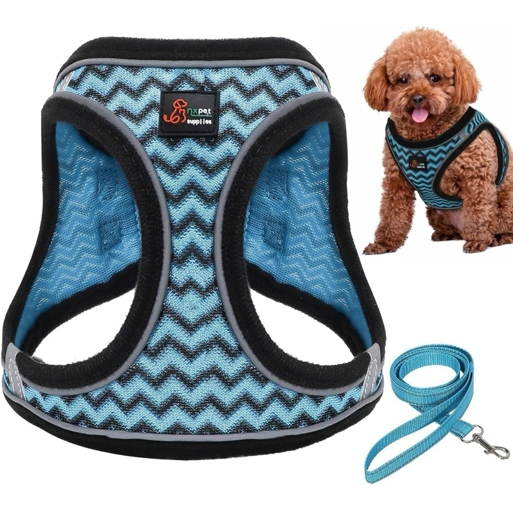 Vest Harness for Small breed Dogs, Reflective Harness and Leash